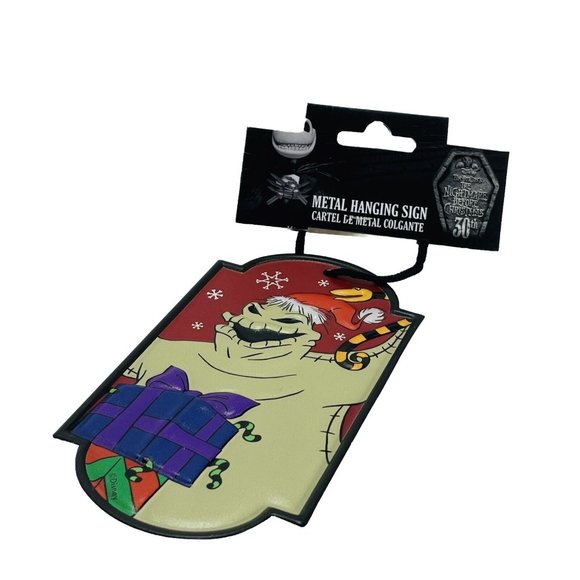 Oogie Boogie Man Nightmare Before Christmas Metal Embossed Sign Ornament 30th - Picture 3 of 6